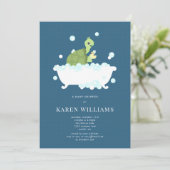 Turtle Baby shower Invitation Kaart (Staand voorkant)