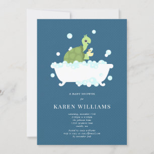 Turtle Baby shower Invitation Kaart