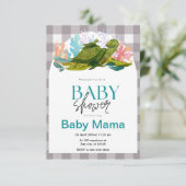 Turtle Baby shower Invitation Kaart (Staand voorkant)