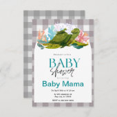 Turtle Baby shower Invitation Kaart (Voorkant / Achterkant)