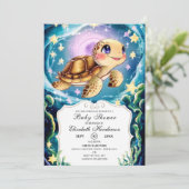 Turtle Baby Shower Kaart (Staand voorkant)