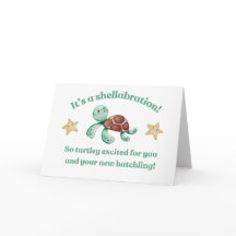 Turtle Baby Shower Kaart