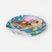 Turtle Baby Shower Papieren Bordje (Gekanteld)