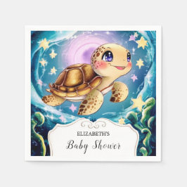 Turtle Baby Shower Servet