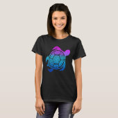 Turtle Back Mandala Carapace Turtle Swimming T-shirt (Voorkant volledig)