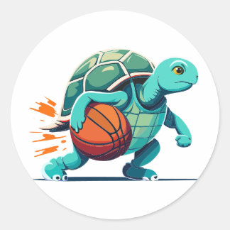 Turtle Baller Ronde Sticker