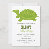 Turtle Balloon Animal Birthday Party Kaart (Voorkant)