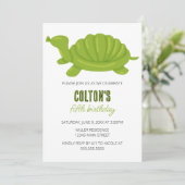 Turtle Balloon Animal Birthday Party Kaart (Staand voorkant)