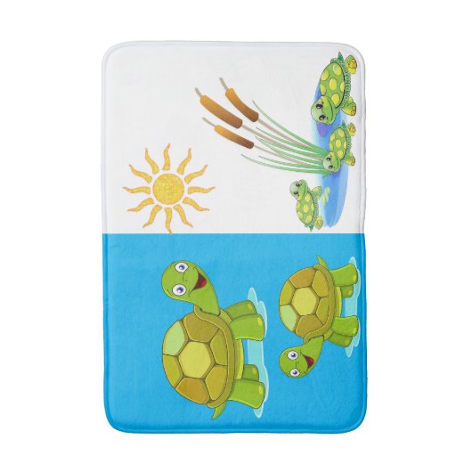 Turtle Bathroom Bathmat Badmat (Voorkant Verticaal)