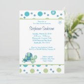 Turtle Bay 5x7 Trendy Mod Dot Baby shower Kaart (Staand voorkant)