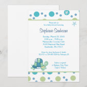 Turtle Bay 5x7 Trendy Mod Dot Baby shower Kaart (Voorkant / Achterkant)
