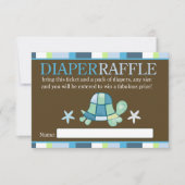 Turtle Bay Baby shower Diaper Raffle Kaart (Voorkant)