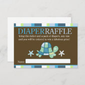 Turtle Bay Baby shower Diaper Raffle Kaart (Voorkant / Achterkant)