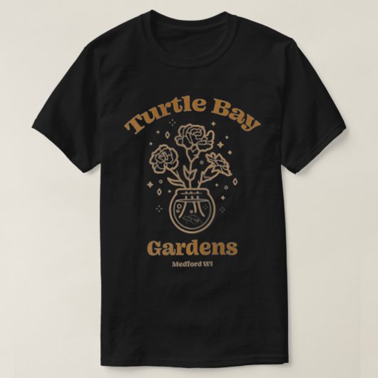 Turtle Bay Gardens Medford WI Postcode T-shirt (Design voorkant)