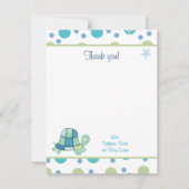 Turtle Bay Trendy Dot Flat Dank je wel Notitiekaartje (Voorkant)