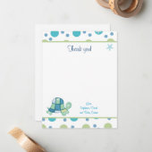 Turtle Bay Trendy Dot Flat Dank je wel Notitiekaartje (Voorkant / Achterkant in situ)