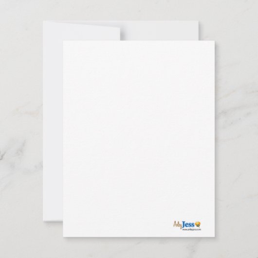 Turtle Bay Trendy Dot Flat Dank je wel Notitiekaartje (Achterkant)