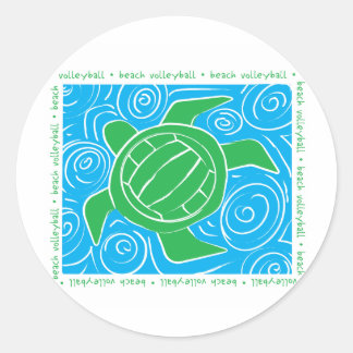 Turtle Beach Volleyball Ronde Sticker