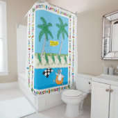 Turtle Beaches Shower Curtain Douchegordijn (In situ)