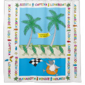 Turtle Beaches Shower Curtain Douchegordijn (Voorkant)