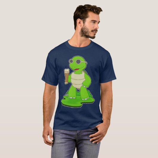 Turtle Beer mug Beer T-shirt (Voorkant volledig)