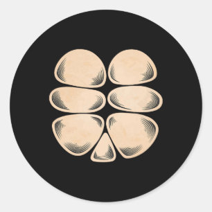 Turtle Belly Costume Schattigee schildpad dierenko Ronde Sticker