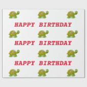 Turtle Birthday Cadeaupapier (Vlak)