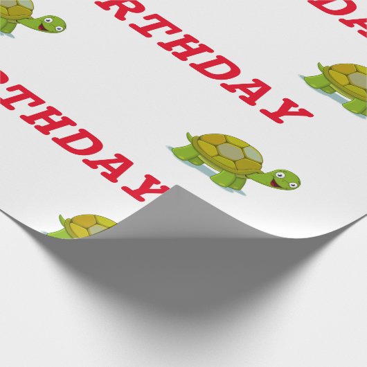 Turtle Birthday Cadeaupapier (Hoek)
