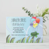 Turtle Birthday Invitation Kaart (Staand voorkant)