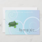 Turtle Birthday Invitation Kaart (Achterkant)