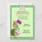 Turtle Birthday Invitation Kaart (Voorkant)