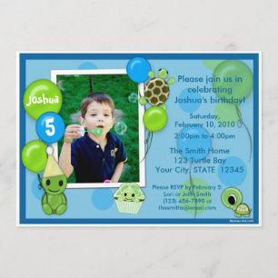 Turtle Birthday Invitation SCHATTIG Kaart