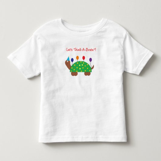 Turtle Birthday Kinder Shirts (Voorkant)