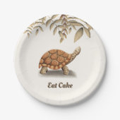 Turtle Birthday Papieren Bordje (Voorkant)