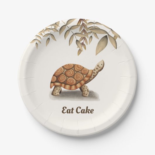 Turtle Birthday Papieren Bordje (Voorkant)