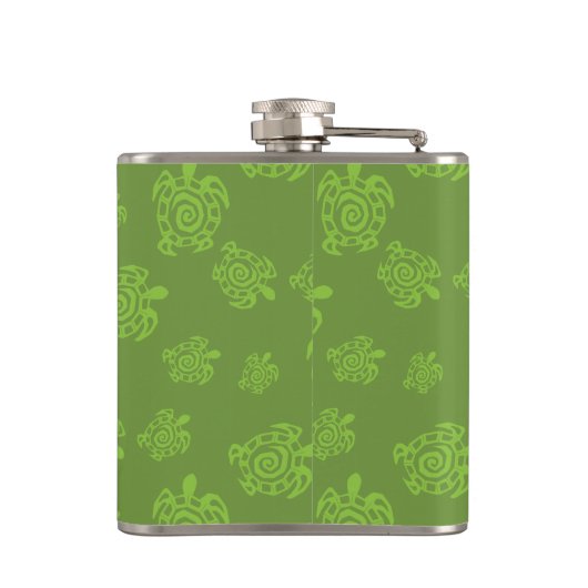 Turtle Blue Pattern Heupfles (Achterkant)