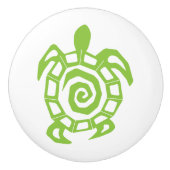 Turtle Blue Pattern Keramische Knop (Voorkant)