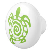 Turtle Blue Pattern Keramische Knop (Rechts)