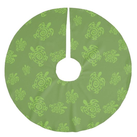 Turtle Blue Pattern Kerstboom Rok (Voorkant)