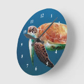 Turtle Blue Water Sea Photo Ronde Klok (Hoek)