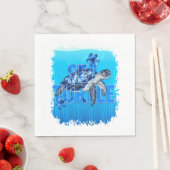 Turtle Blue Zee Square Servet (Insitu)