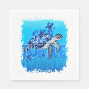 Turtle Blue Zee Square Servet