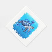 Turtle Blue Zee Square Servet (Hoek)