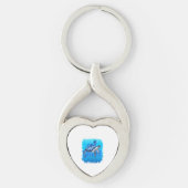 Turtle Blue Zee Square Sleutelhanger (Voorkant)