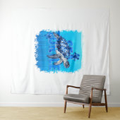 Turtle Blue Zee Square Wandkleed (In Situ (horizontaal))