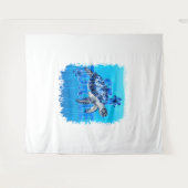 Turtle Blue Zee Square Wandkleed (Voorkant (horizontaal))