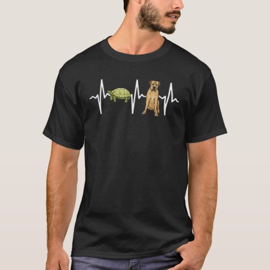 Turtle Boerboel Heartbeat Dog T-shirt (Voorkant)