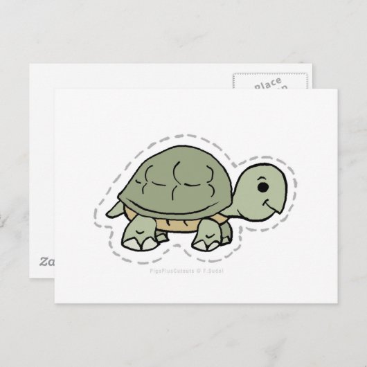 TURTLE BRIEFKAART (Voorkant / Achterkant)
