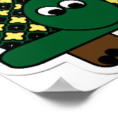 Turtle Cartoon Art Poster (Hoek)