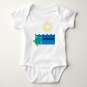 Turtle Chillaxing Design - Baby Jersey Bodysuit (Voorkant)